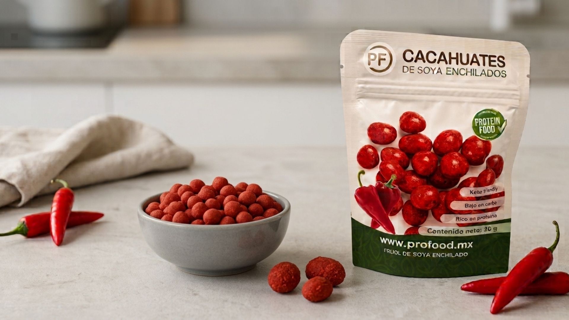 cacahuates de soya enchilados