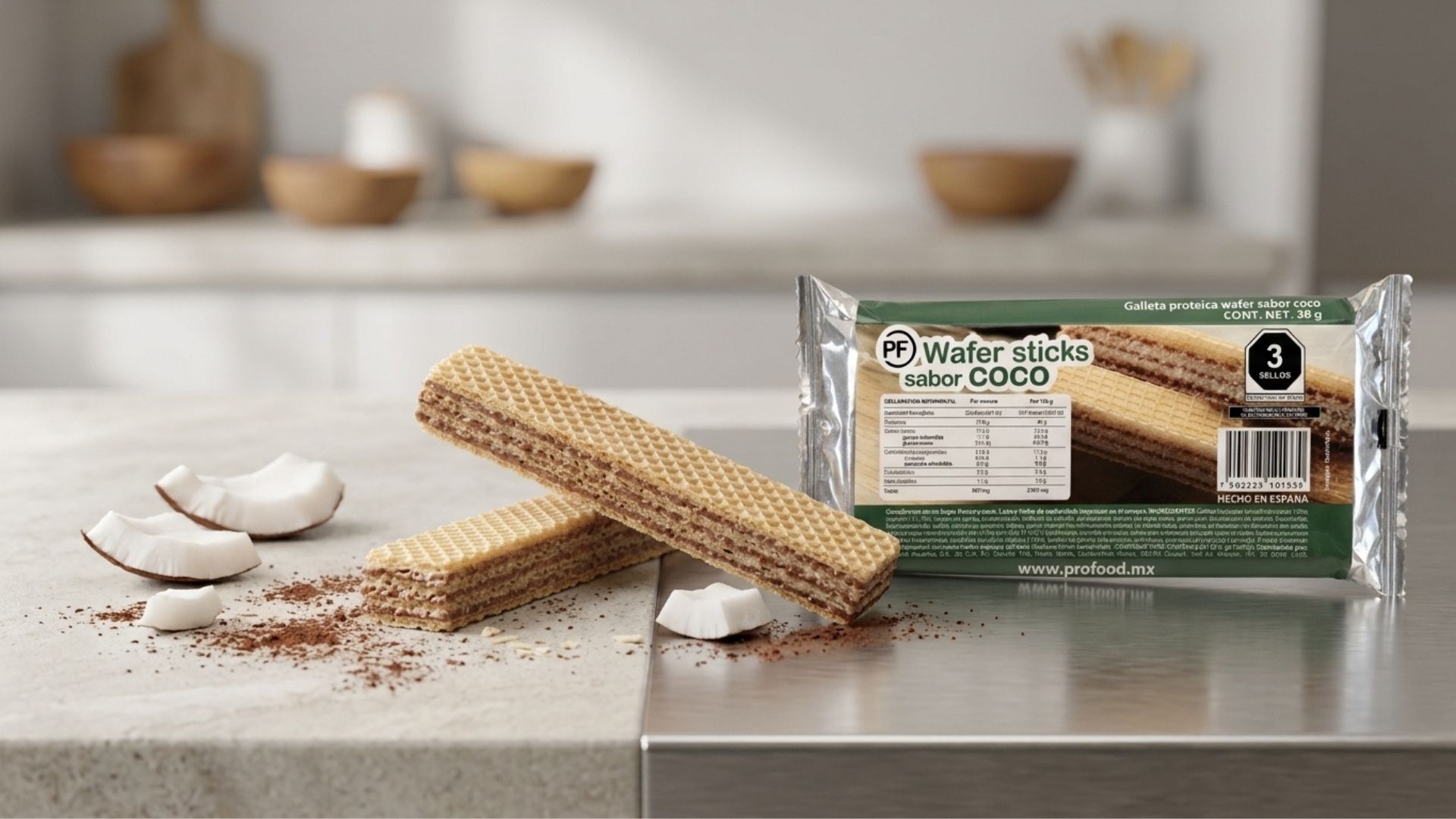 wafer sabor coco