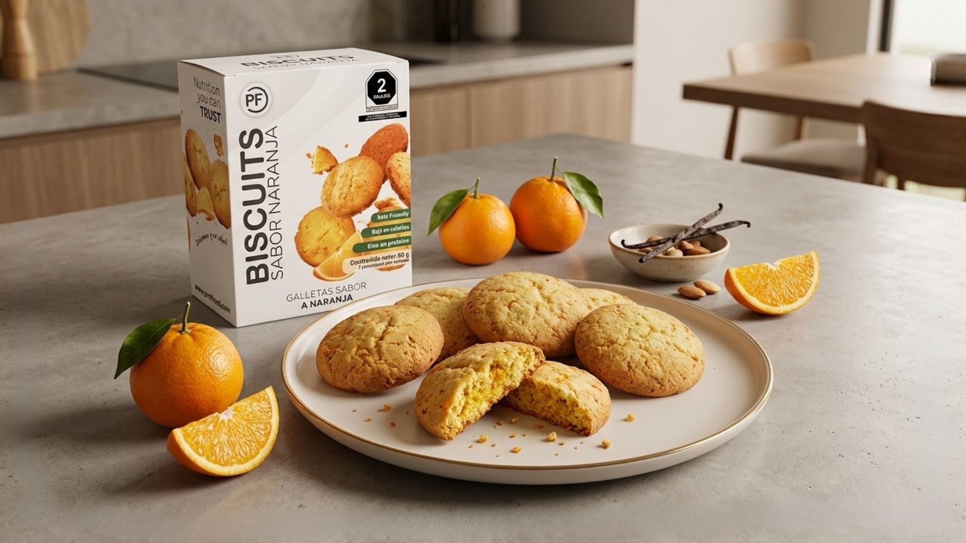 Biscuit Sabor Naranja / Caja con 2 Piezas