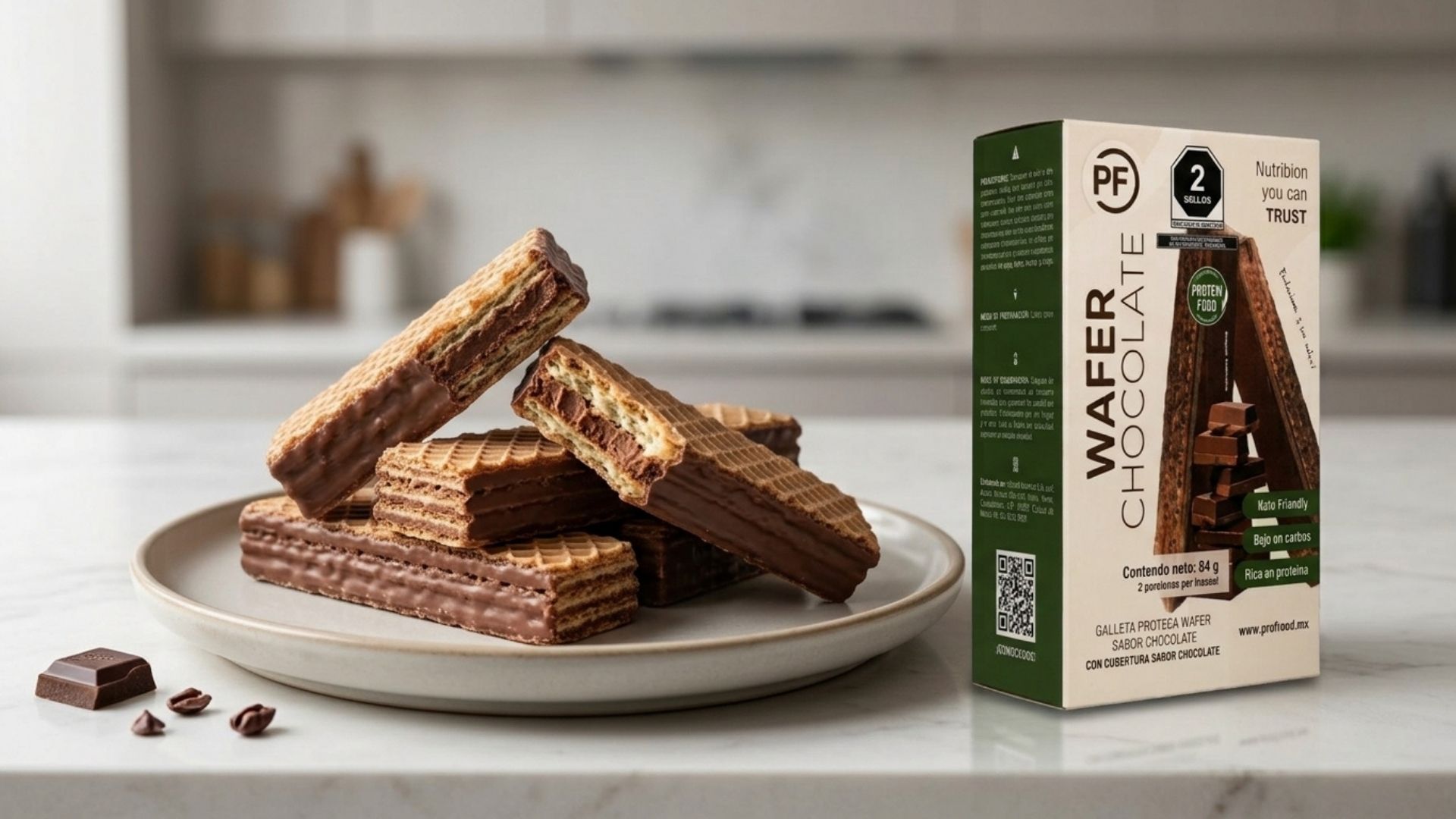 wafer sabor Chocolate / Caja con 2 Piezas