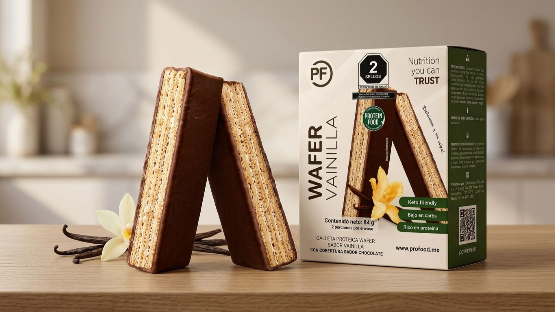Wafer sabor Vainilla / Caja con 2 Piezas